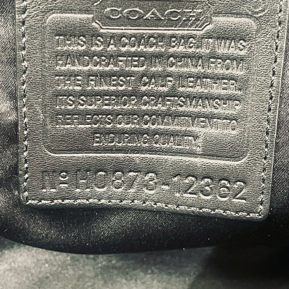 COACH Bleecker NO FLAWS Crinkled Patent Calfskin Leather Bag in Black | LIKE NEW - Picture 11 of 15